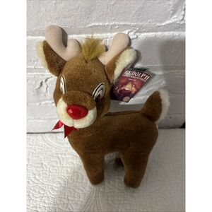 Vintage Rudolph The Red Nose Reindeer Plush By Applause 1980s